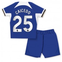 Maglie da calcio Chelsea Moises Caicedo #25 Prima Maglia Bambino 2023-24 Manica Corta (+ Pantaloni corti)